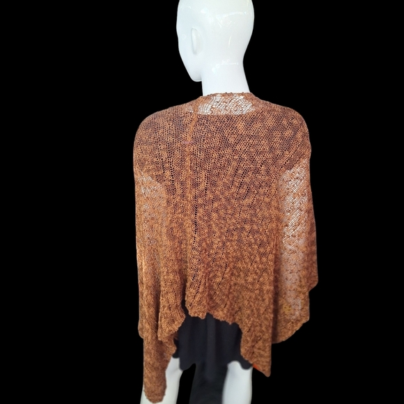 Cold Water Creek Open Front Sweater Cardigan Poncho Wrap Shawl Cape Cloak Sz O/S - Picture 8 of 15